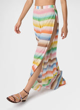 Pants Missoni Wide Pants with Dégradé Zigzag Pattern and Slits Apoella