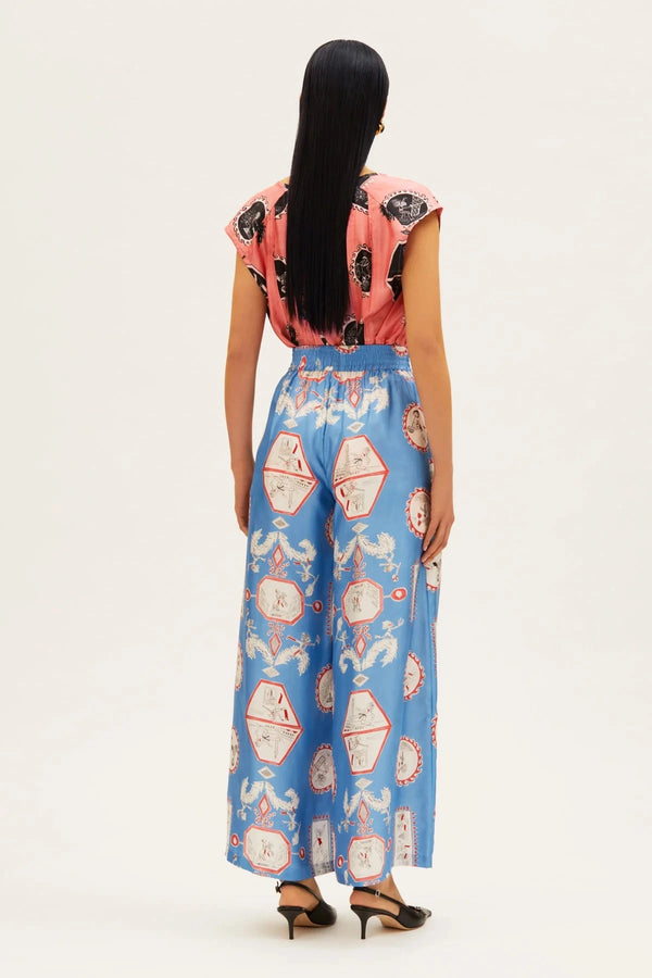 Pants RIANNA + NINA Tependris Pants Fyori Silk Olympic Blue Apoella