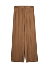 Pants Zeus+Dione Alcestes Textured Silk Wide Leg Pants Tan Apoella