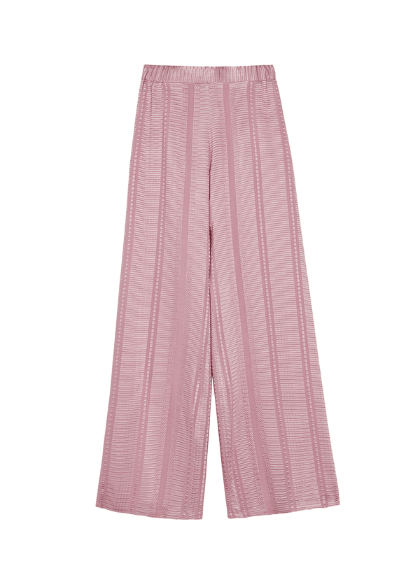 Pants Zeus n Dione Alcestes Textured Silk Wide Leg Pants Pink Apoella