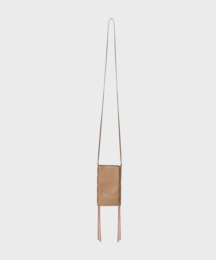 Phone Bags Callista Crafts Pocket Bag Grained Leather Camel O/S Apoella
