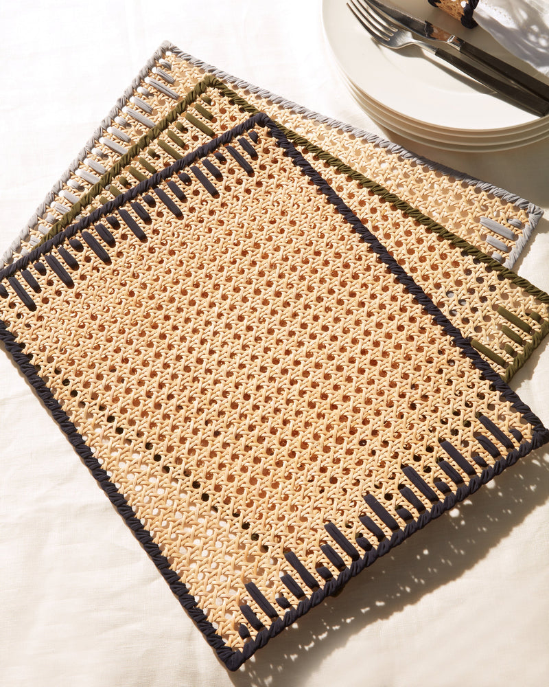 Placemats Alexandra Koumba Wicker Placemat O/S / MIDNIGHT BLUE Apoella