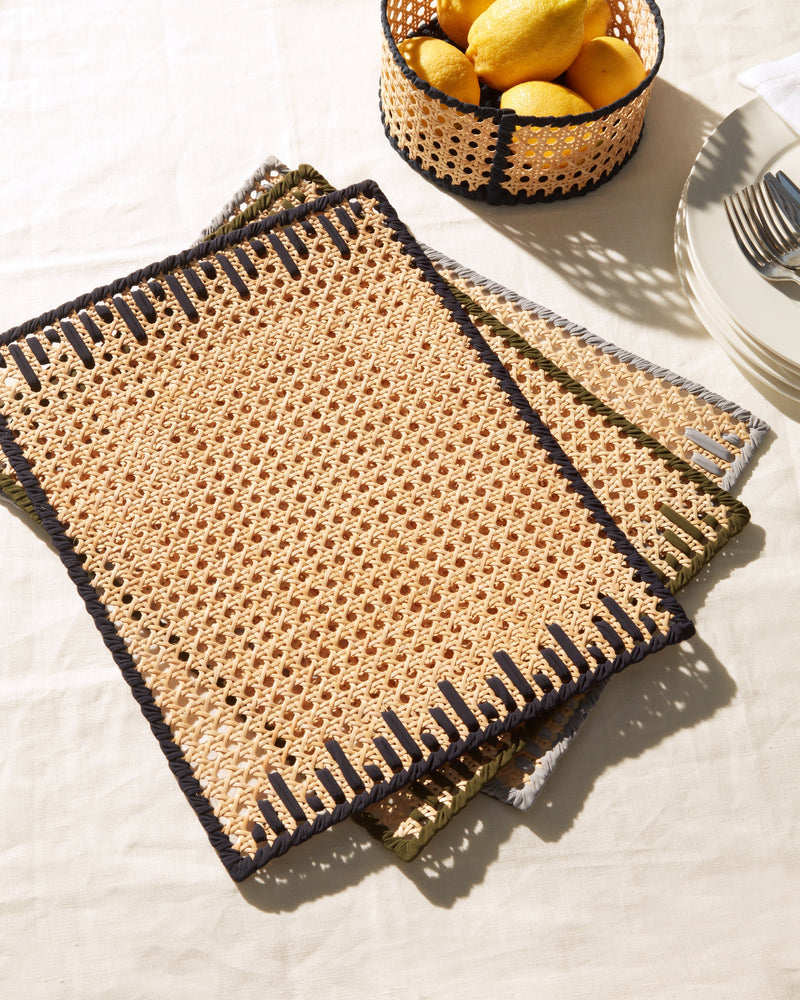 Placemats Alexandra Koumba Wicker Placemat O/S / MIDNIGHT BLUE Apoella