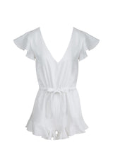 Playsuit Apoella Erifylli Linen Ruffle Playsuit White Apoella