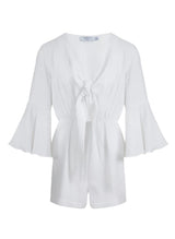 Playsuit Apoella Penelope Bow Linen Playsuit White Apoella