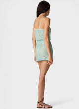 Playsuit Missoni Short Playsuit Lamé Viscose with Spiderweb Pattern 42 / Aqua Apoella