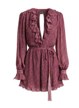 Playsuit Sabina Musayev Myla Longsleeve Ruffled Playsuit Antique Rose Apoella