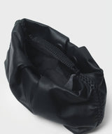- Pleated Clutch Smooth Leather Black O/S Apoella