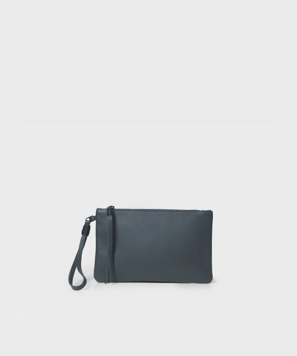 Pochette Callista Crafts Slim Pochette Grained Leather Charcoal O/S / Charcoal Apoella