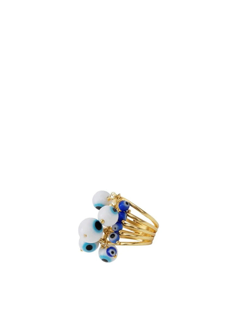 Rings Antonia Karra Ftou Sou Ring Millefiori Eyes Gold Plated O/S Apoella