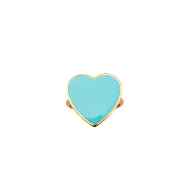 - Valentine Ring Gold Pl/turquoise O/S Apoella