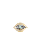 Rings Ileana Makri Cyclops Eye Ring Opal Gold Plated O/S Apoella