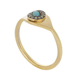 Rings Ileana Makri Eye Sun Ring Opal Gold Plated O/S Apoella