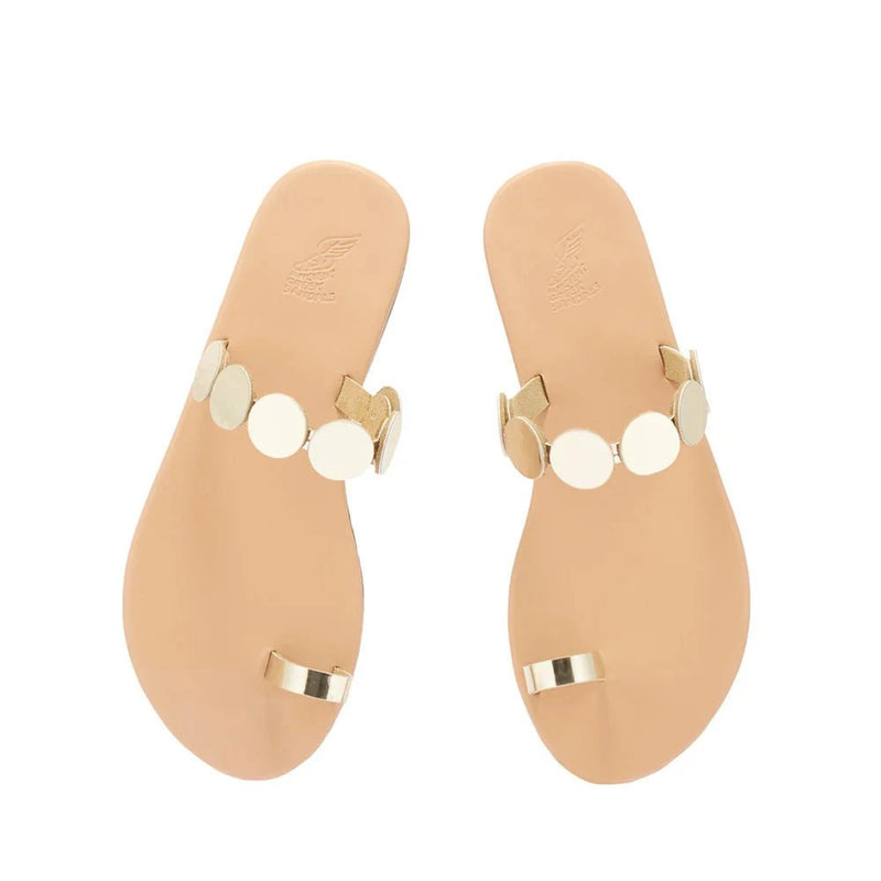 Sandals Ancient Greek Sandals Calisto Mirror Sandals Gold Apoella