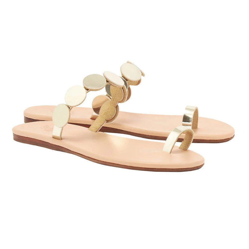 Sandals Ancient Greek Sandals Calisto Mirror Sandals Gold Apoella