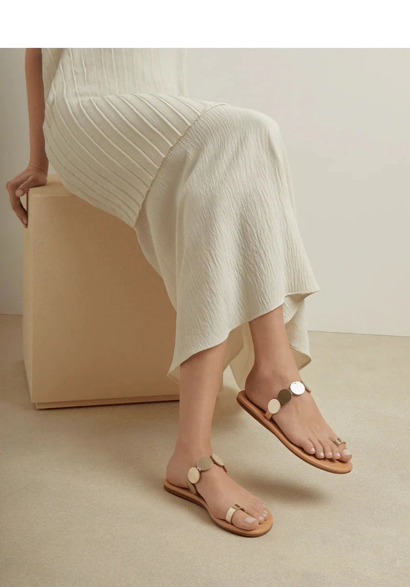 Sandals Ancient Greek Sandals Calisto Mirror Sandals Gold Apoella