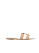Sandals Ancient Greek Sandals Desmos Leather Slide Sandals Natural Apoella