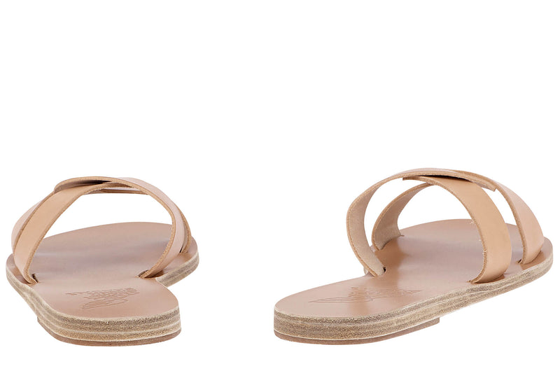 Sandals Ancient Greek Sandals Desmos Leather Slide Sandals Natural Apoella