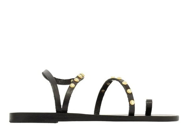 Sandals Ancient Greek Sandals Eleftheria Bee Strap Sandals Black Apoella