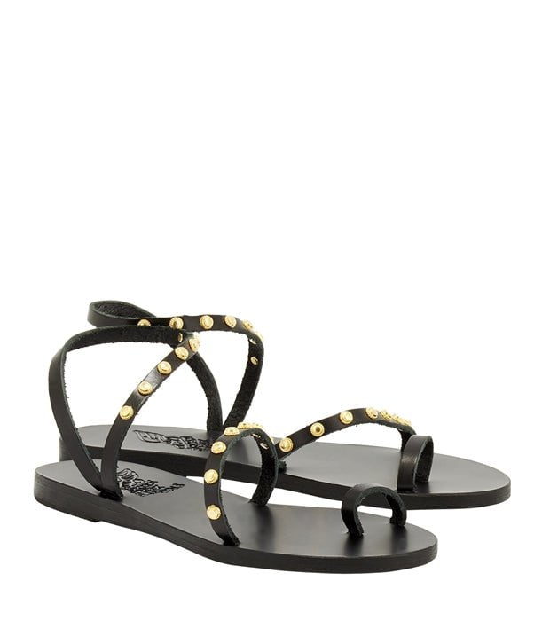 Sandals Ancient Greek Sandals Eleftheria Bee Strap Sandals Black Apoella