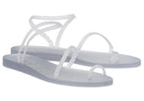 Sandals Ancient Greek Sandals Eleftheria Jelly Glitter Sandals Clear/Silver Apoella