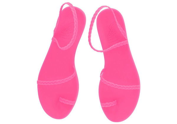 Sandals Ancient Greek Sandals Eleftheria Jelly Sandals Fluo Fuchsia Apoella