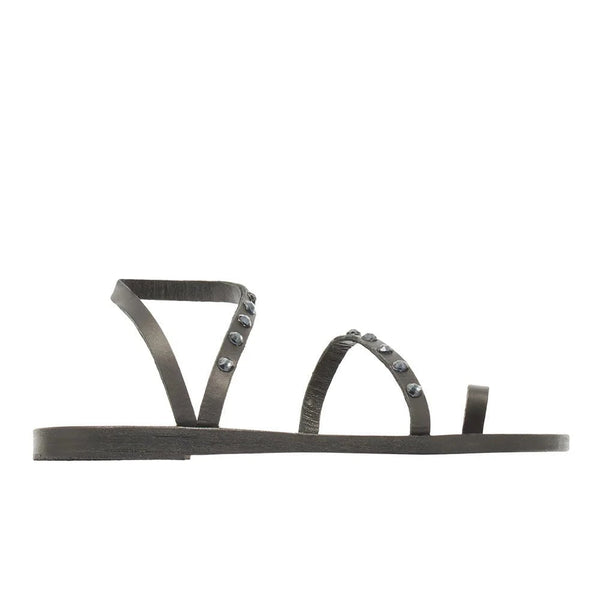 Sandals Ancient Greek Sandals Marilyn Strap Swarovski Sandals Black Apoella