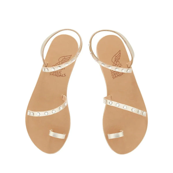 Sandals Ancient Greek Sandals Marilyn Strap Swarovski Sandals Platinum Apoella