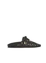 Sandals Ancient Greek Sandals Naveta Raffia Mule Black Apoella