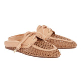 Sandals Ancient Greek Sandals Naveta Raffia Mule Brown Apoella