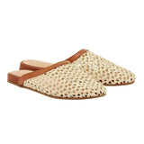 Sandals Ancient Greek Sandals Slipper Vachetta Raffia Mule Natural/Brown Apoella