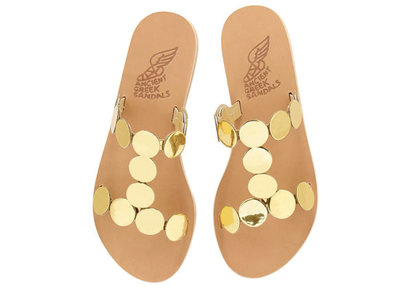 Sandals Ancient Greek Sandals Uranos Mirror Sandals Gold Apoella