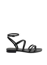 Sandals Manebi Canyon Leather Ankle Strap Sandals Black Apoella