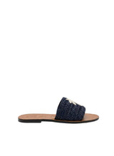 Sandals Manebi Leather Sandals Palm Patriot Blue Apoella