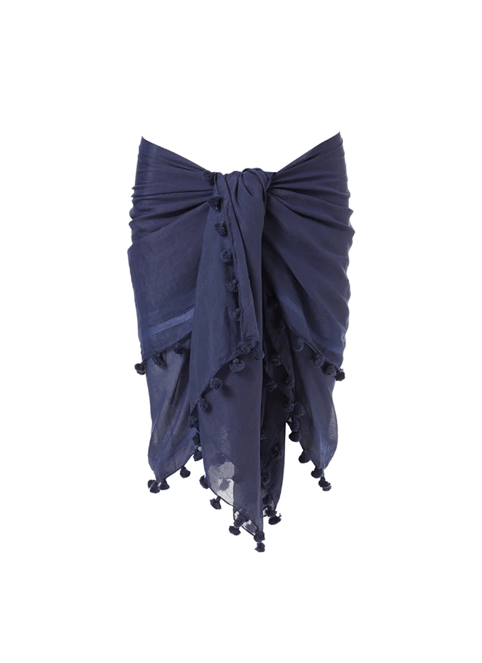 Sarong Melissa Odabash Pareo Navy Navy / O/S Apoella