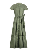 Shirtdress Apoella Milla Long Ruffle Shirtdress Khaki Apoella