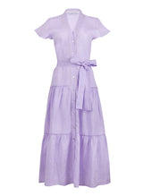 Shirtdress Apoella Milla Long Ruffle Shirtdress Lilac Apoella