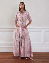 Shirtdress Borgo De Nor Posie Cotton Dress Dress Jungle Pink Apoella