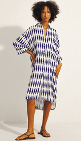 Shirtdress Lenny Niemeyer Midi Round Hem Chemisier Shirtdress Formentera Apoella