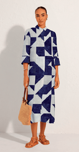 Shirtdress Lenny Niemeyer Side Slit Long Shirtdress Abstract Apoella