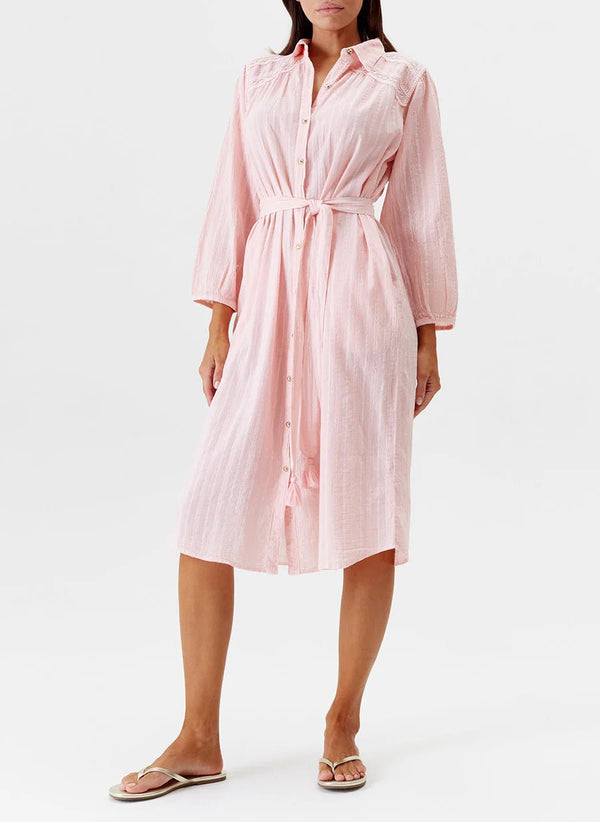 Shirtdress Melissa Odabash Cressida Belted Shirtdress Rose Apoella