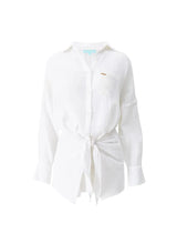 Shirtdress Melissa Odabash Sara Tie Front Short Shirtdress White Apoella