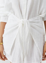 Shirtdress Melissa Odabash Sara Tie Front Short Shirtdress White Apoella