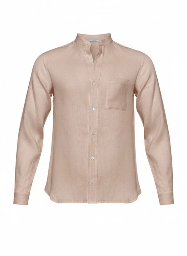Shirts APOELLA Apollo Linen Mao Shirt Beige Apoella
