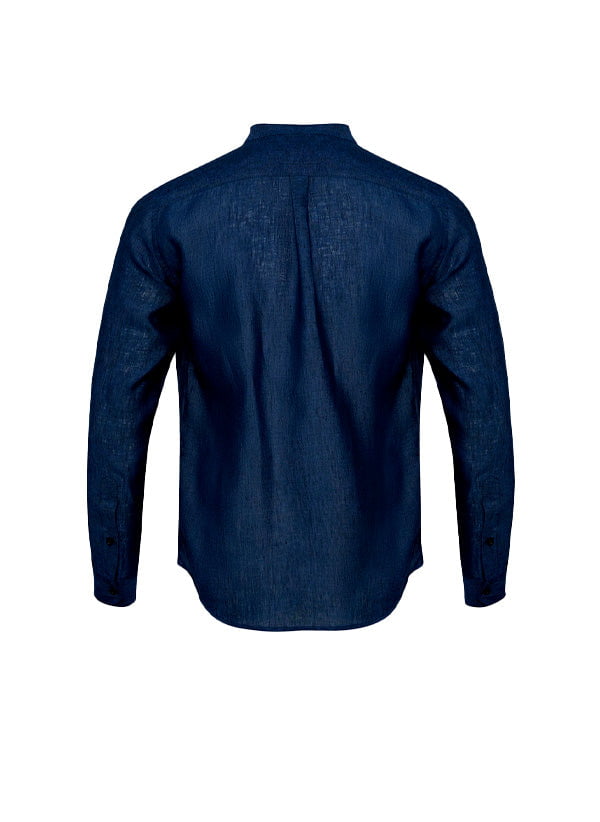 Shirts APOELLA Apollo Linen Mao Shirt Denim Apoella