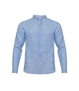 Shirts APOELLA Apollo Linen Mao Shirt Striped White/Blue Apoella