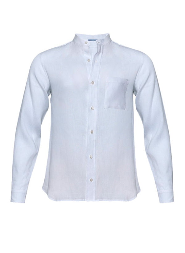 Shirts APOELLA Apollo Linen Mao Shirt White Apoella