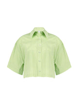 Shirts Apoella Myrto Cropped Shirt White Lime Apoella