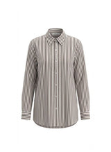 Shirts APOELLA Nike Oversized Shirt Choco/White Stripes Apoella