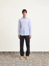 Shirts Frescobol Carioca Antonio Linen Regular Shirt Baby Blue Apoella